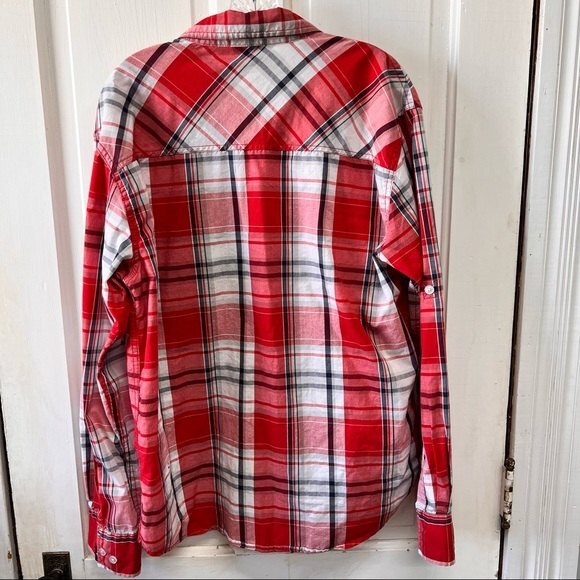 Southpole‎ xl red plaid long sleeve button down shirt - Picture 3 of 5